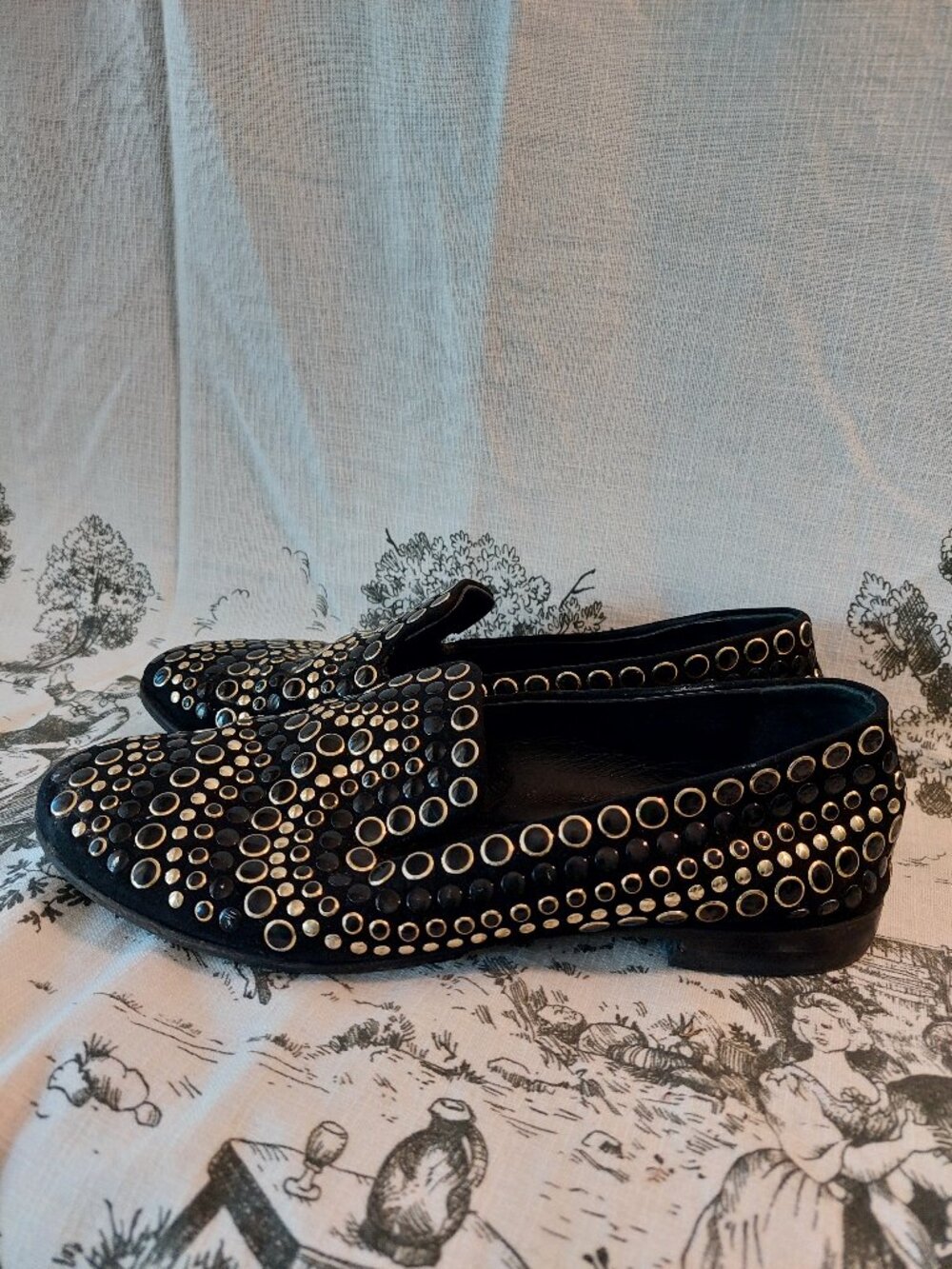 Giuseppe Zanotti "DALILA 05" Women's Size 36.5 Studded Leather Loafers